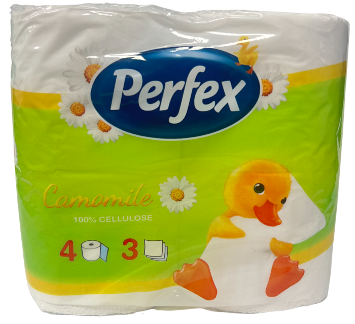 Туалетная бумага Perfex 4 role 3st.Camomile