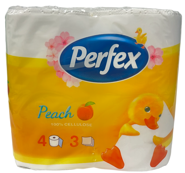 Туалетная бумага Perfex  4 role 3с. Персик